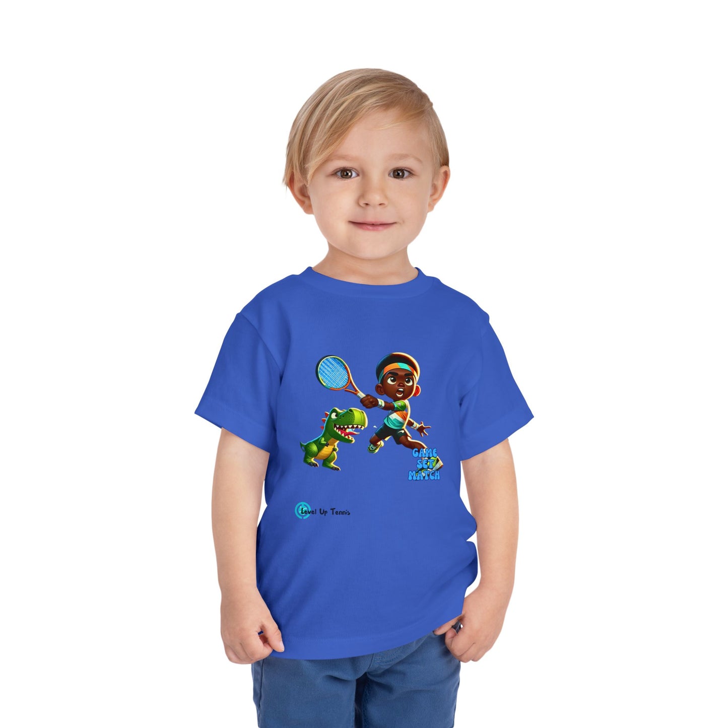 Boys Tennis Tee - Game, Set, Match - Dino