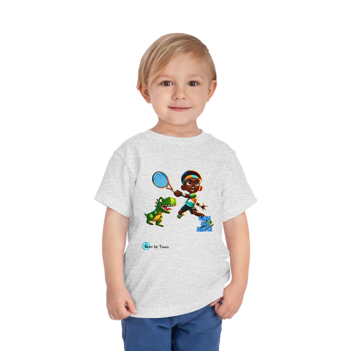 Boys Tennis Tee - Game, Set, Match - Dino