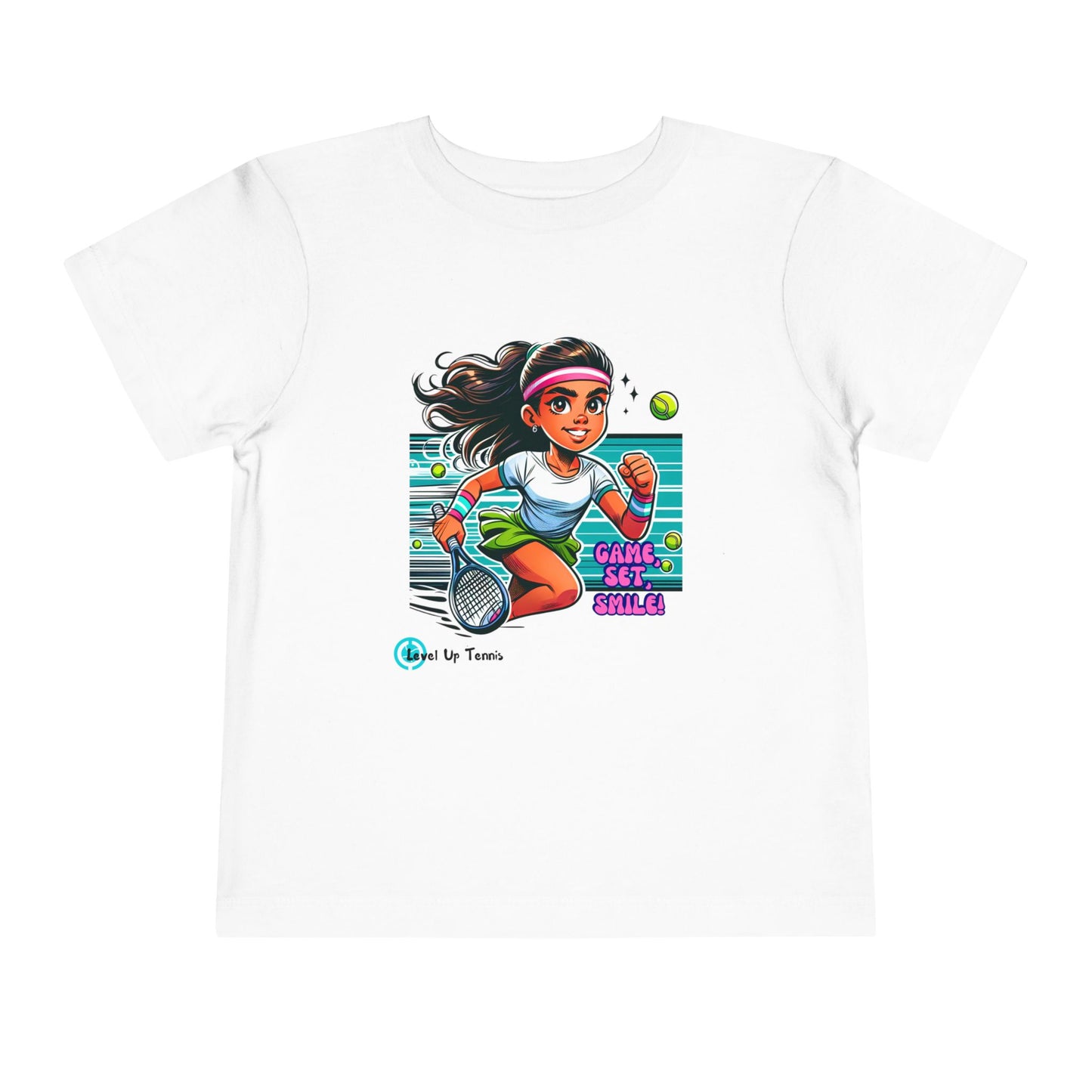 Girls Tennis Tee - Game, Set, Smile!