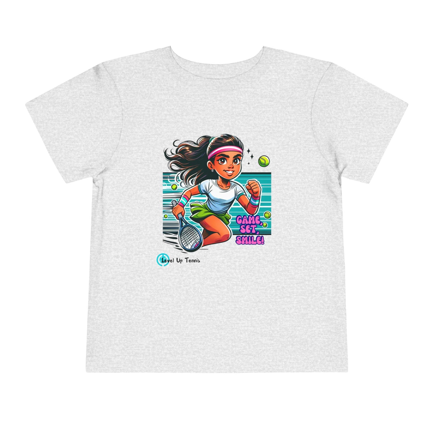 Girls Tennis Tee - Game, Set, Smile!