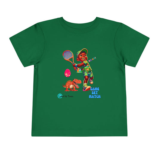 Boys Tennis Tee - Game, Set, Match - Dino 1