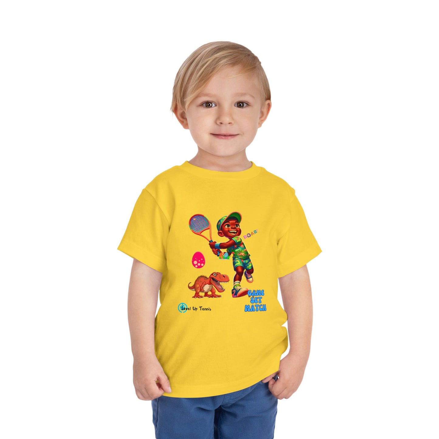 Boys Tennis Tee - Game, Set, Match - Dino 1